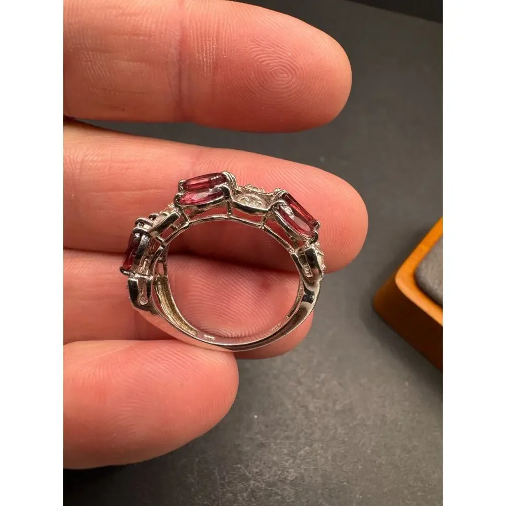 STS Chuck Clemency Sterling Silver 925 Rhodolite Cocktail Ring Sz 9